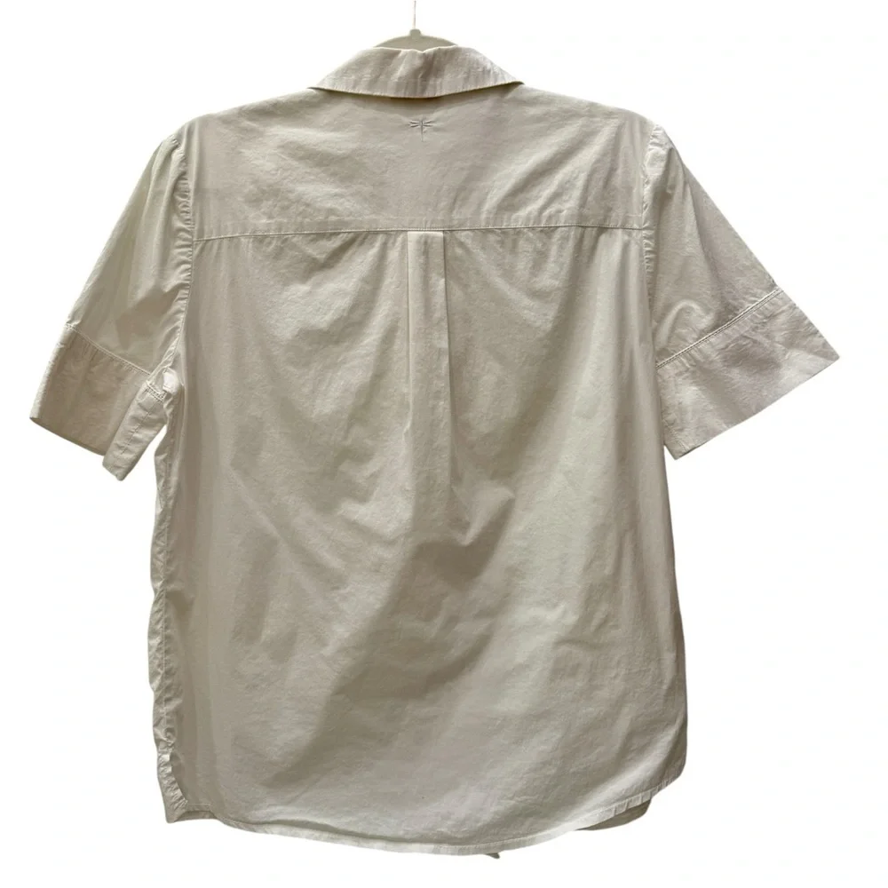 Tyler Boe White Crisp Cotton Collared Top
